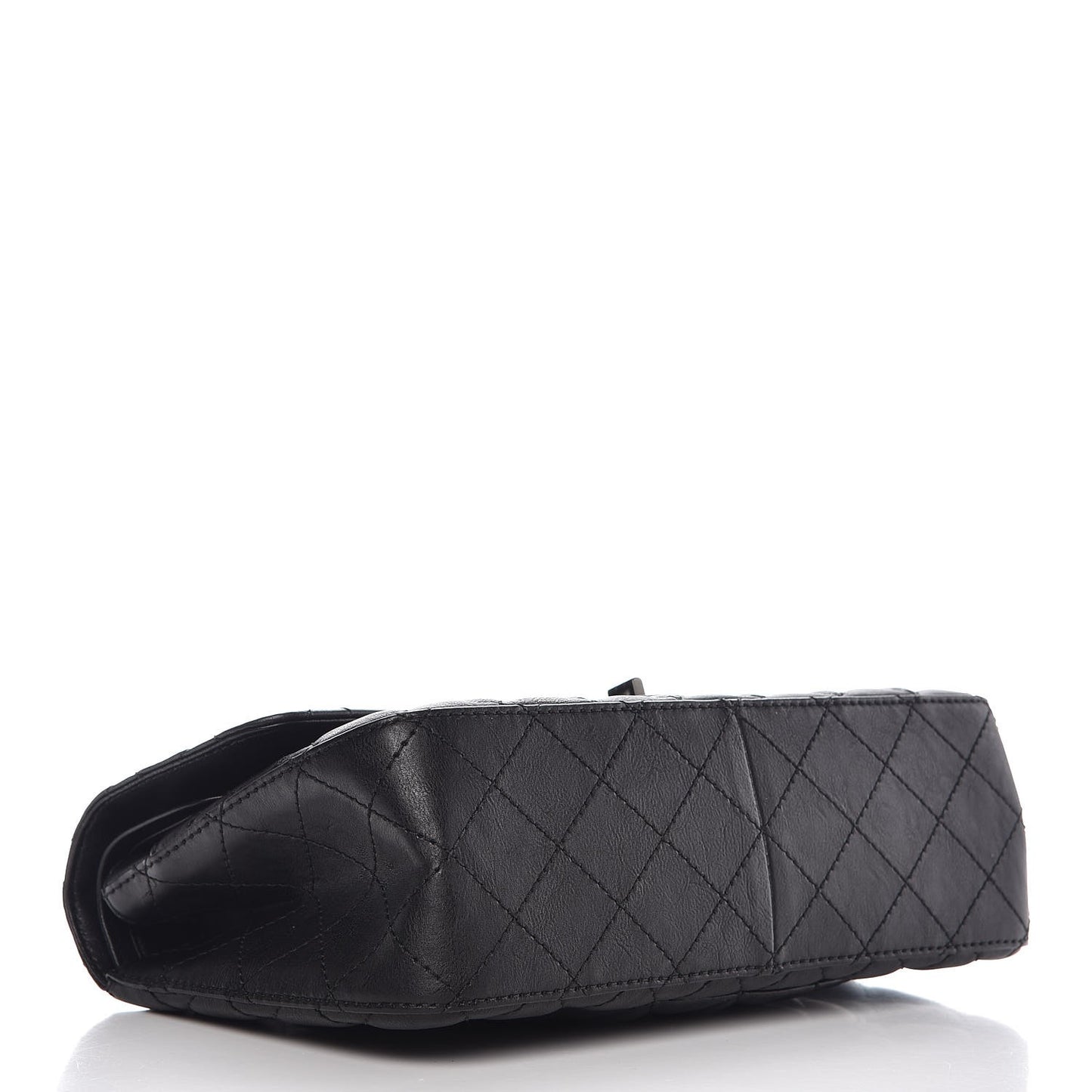 Crumpled Calfskin Quilted 2.55 Reissue 226 Flap So Black