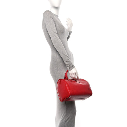 Louis Vuitton Epi Speedy 25 Castillan Red 2 of 11