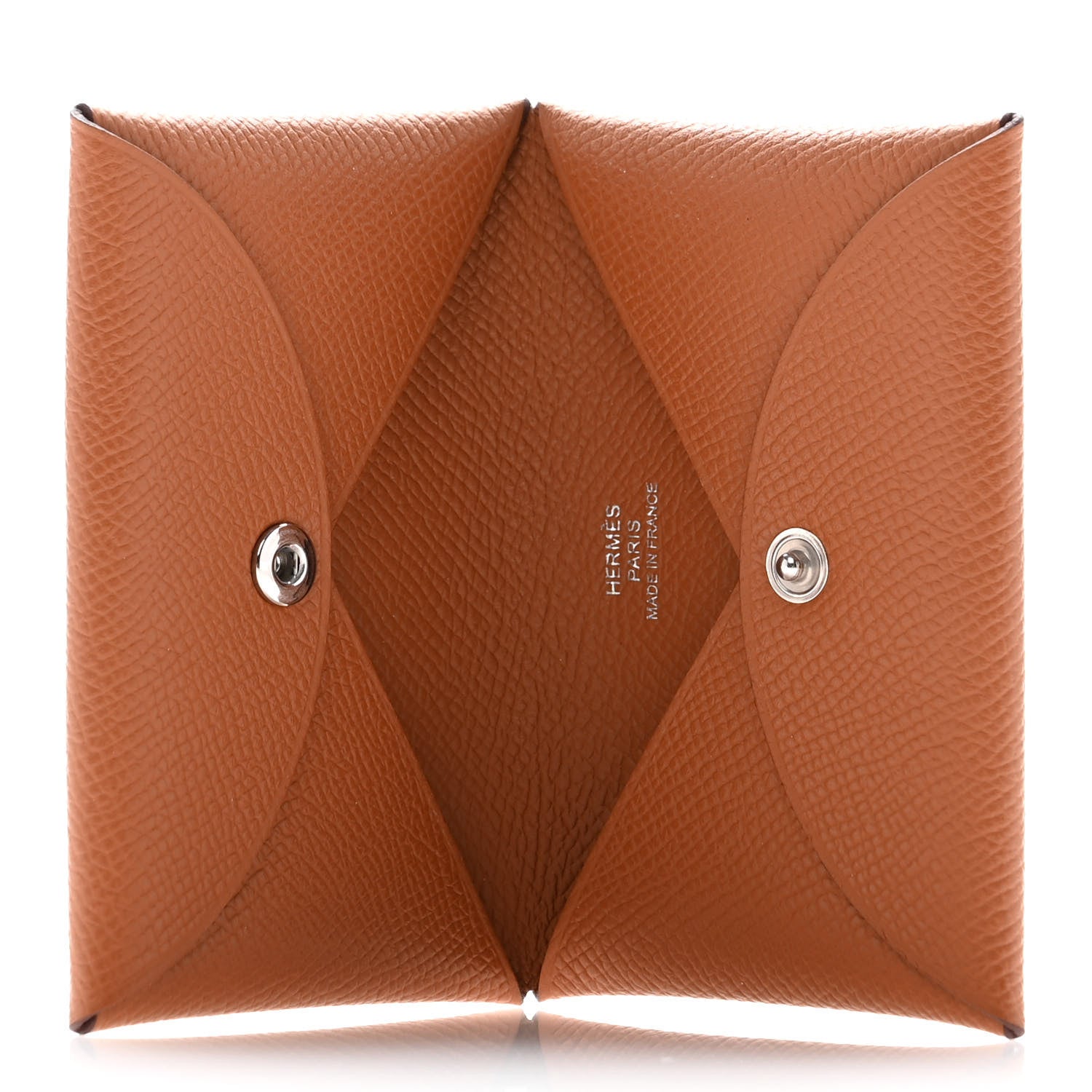 Hermes Epsom Calvi Card Case Gold 5 of 9