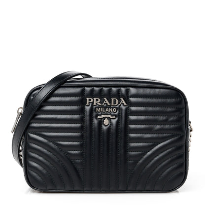 Prada Soft Calfskin Diagramme Camera Bag Black 1 of 11