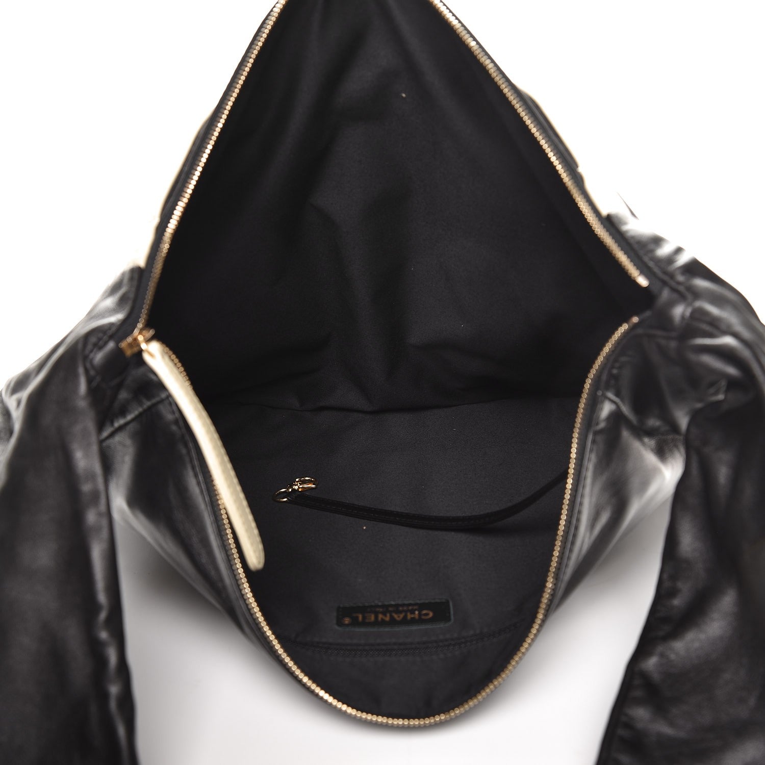 Chanel Lambskin Large Girl Bag Black Beige 5 of 7