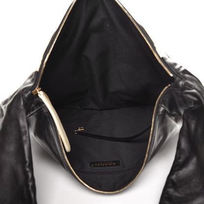 Chanel Lambskin Large Girl Bag Black Beige 5 of 7