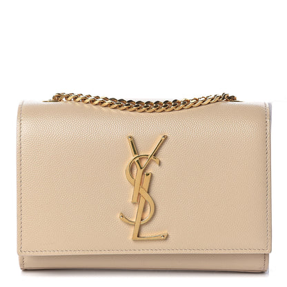 Saint Laurent Grain De Poudre Small Monogram Kate Satchel Nude Powder 1 of 14