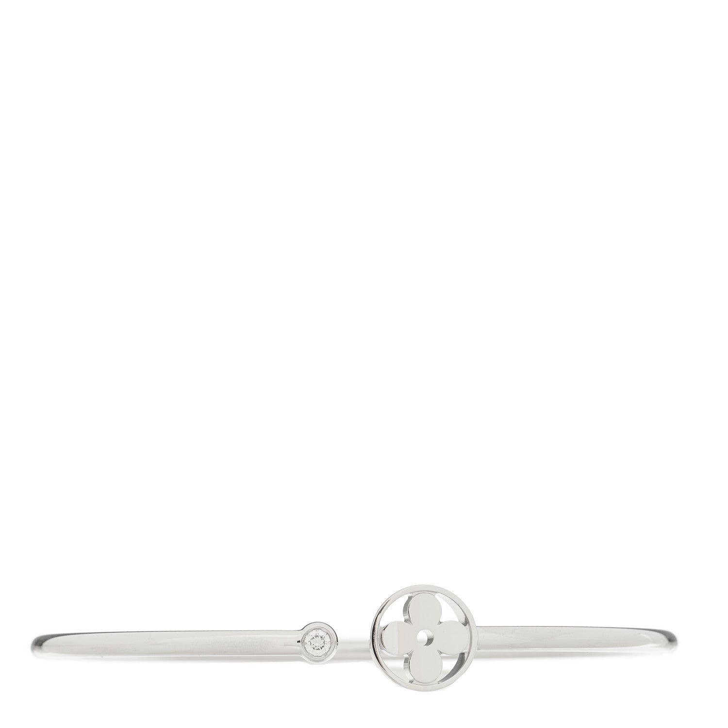 Louis Vuitton 18K White Gold Diamond Idylle Blossom Twist Bracelet 1 of 4