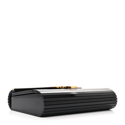 Saint Laurent Plexiglass Monogram Vicky Minaudiere Clutch Black 4 of 11