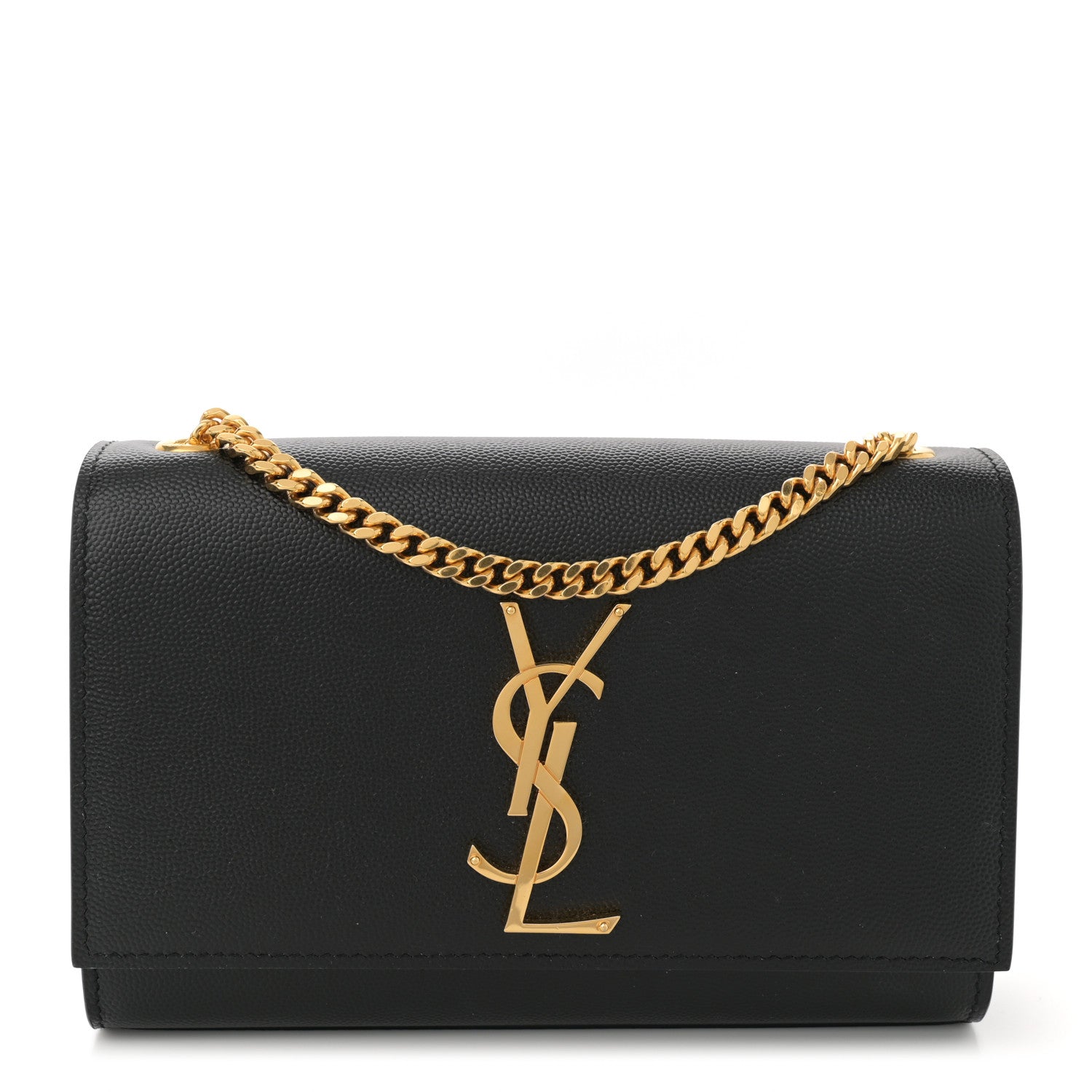 Saint Laurent Grain De Poudre Small Monogram Kate Satchel Black 1 of 10