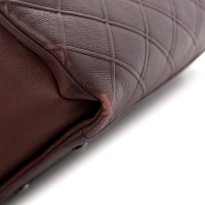 Chanel Calfskin Quilted Tote Burgundy 13 of 13