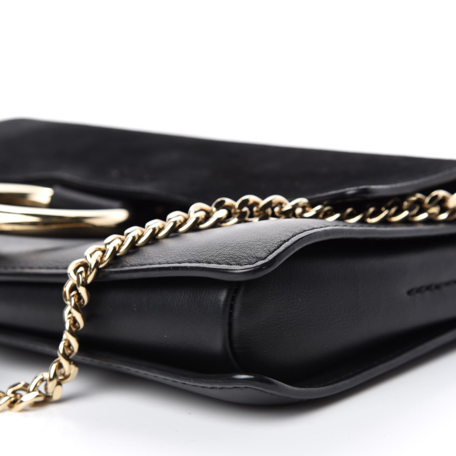 Chloe Suede Calfskin Small Faye Shoulder Bag Black 7 of 10