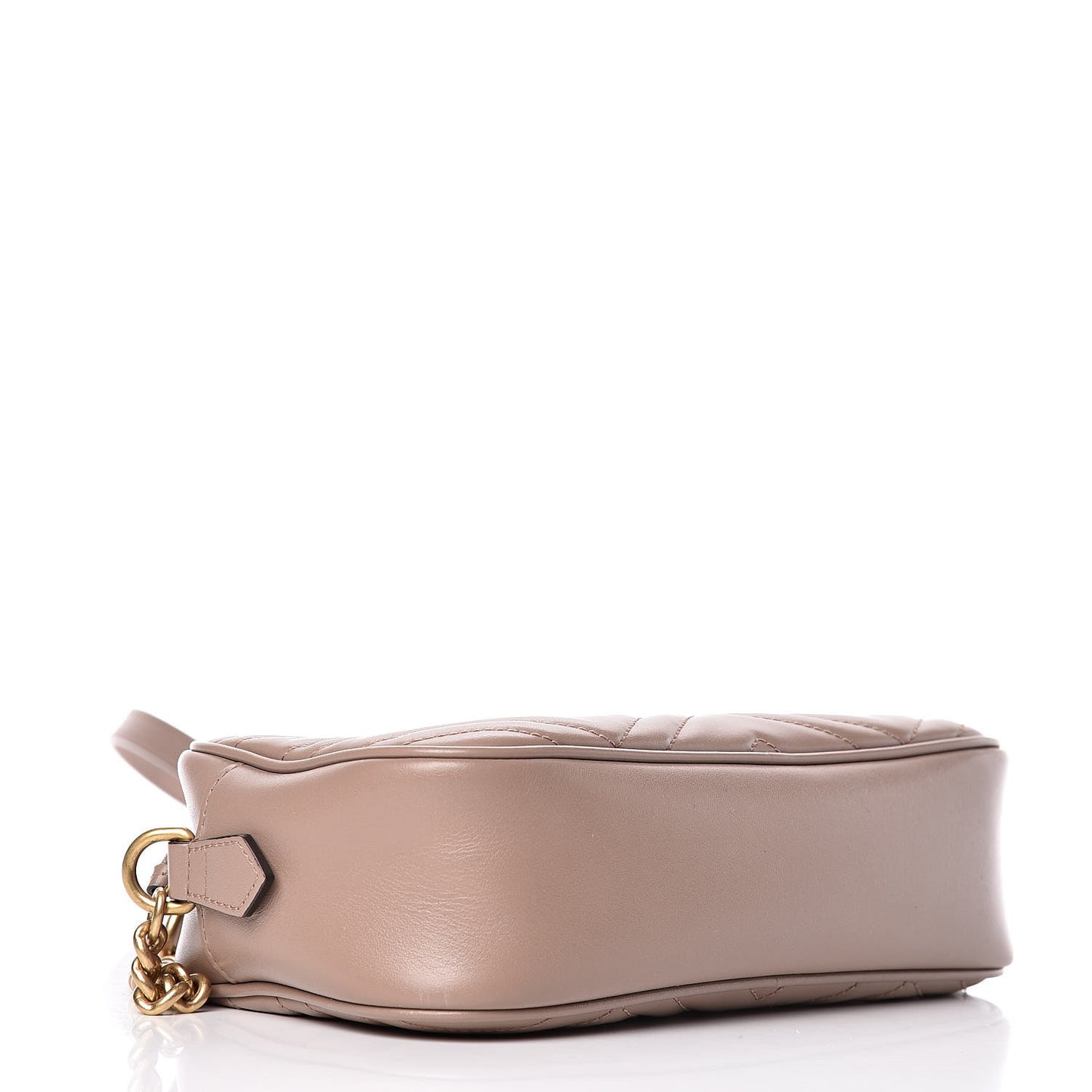 Calfskin Matelasse Small GG Marmont Chain Shoulder Bag Taupe