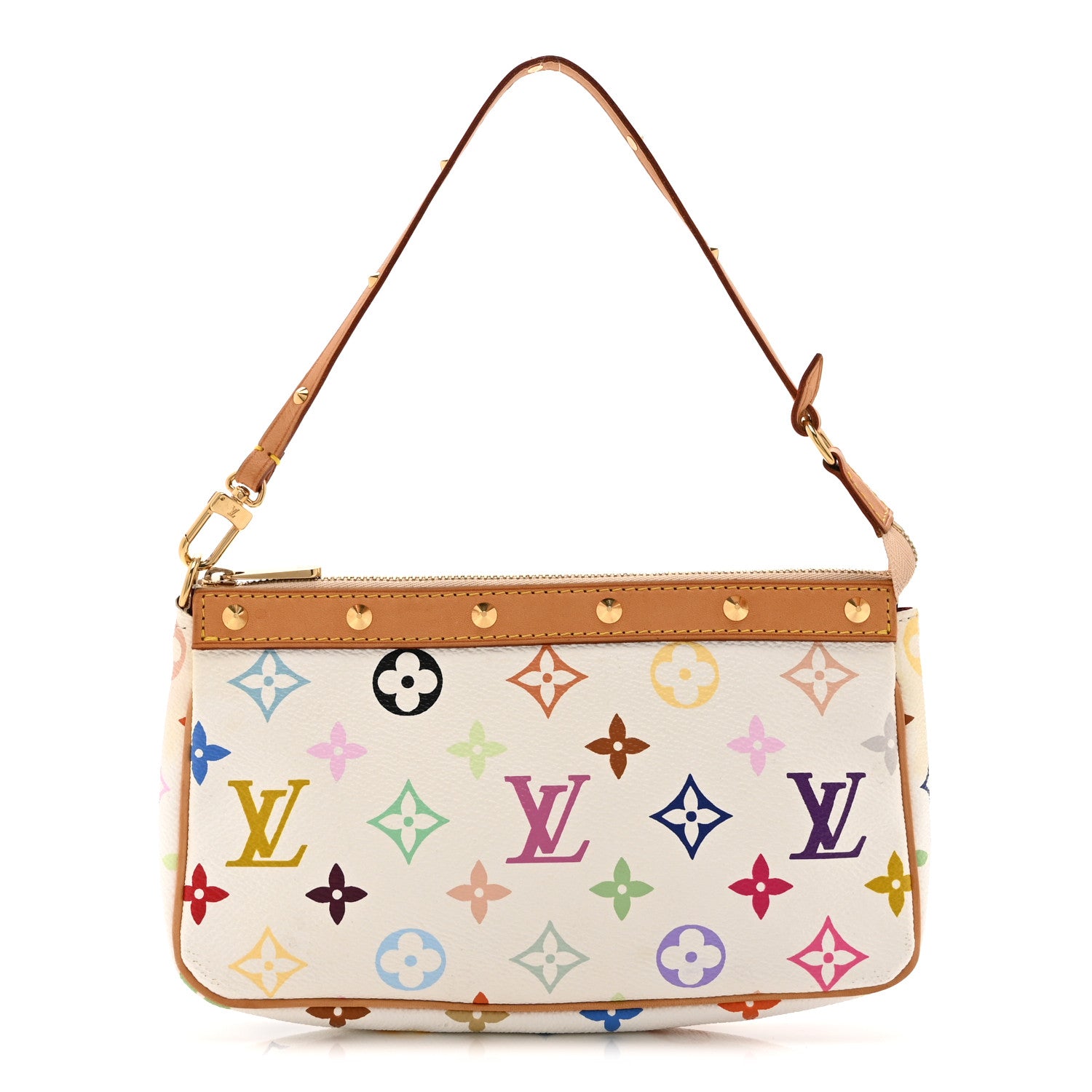 Louis Vuitton Monogram Multicolor Pochette Accessories White 1 of 10