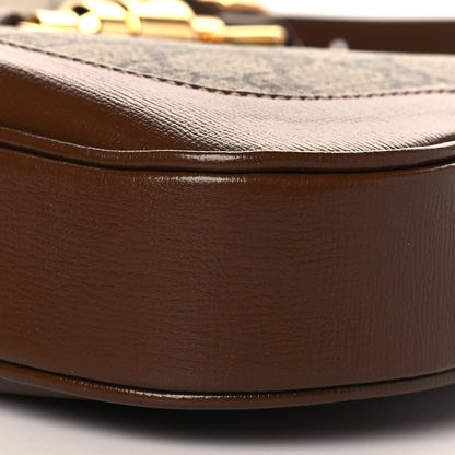 Gucci GG Supreme Monogram Azalea Calfskin Web Small Jackie 1961 Hobo Beige Ebony Brown Sugar 9 of 9