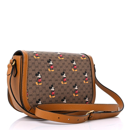 Gucci X DISNEY Mini Vintage GG Supreme Monogram Mickey Mouse Small Flap Messenger Bag Beige Vintage Sun Oil 3 of 11