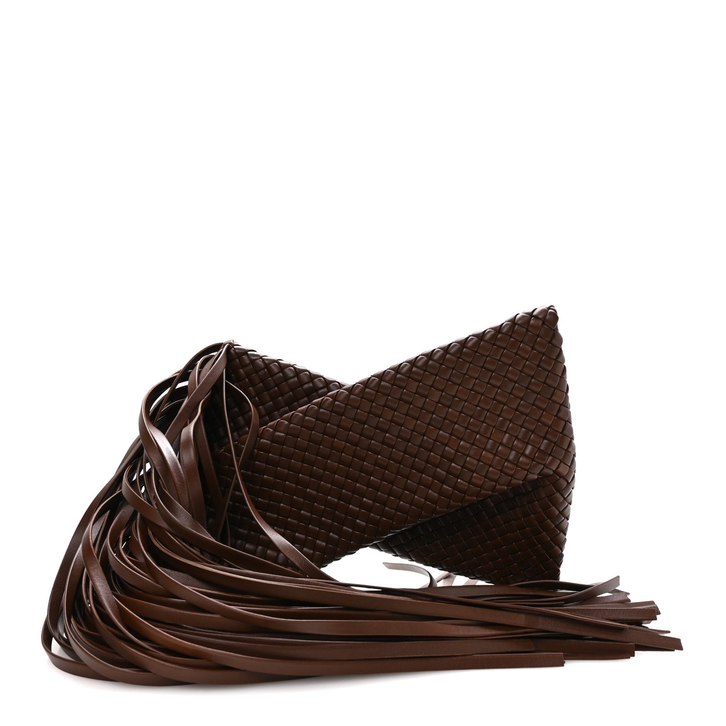 Nappa Intrecciato The Fringe Crisscross Bag Ebano
