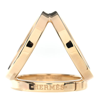 Hermes Permabrass Gold Plated Trio Scarf Ring 1 of 3