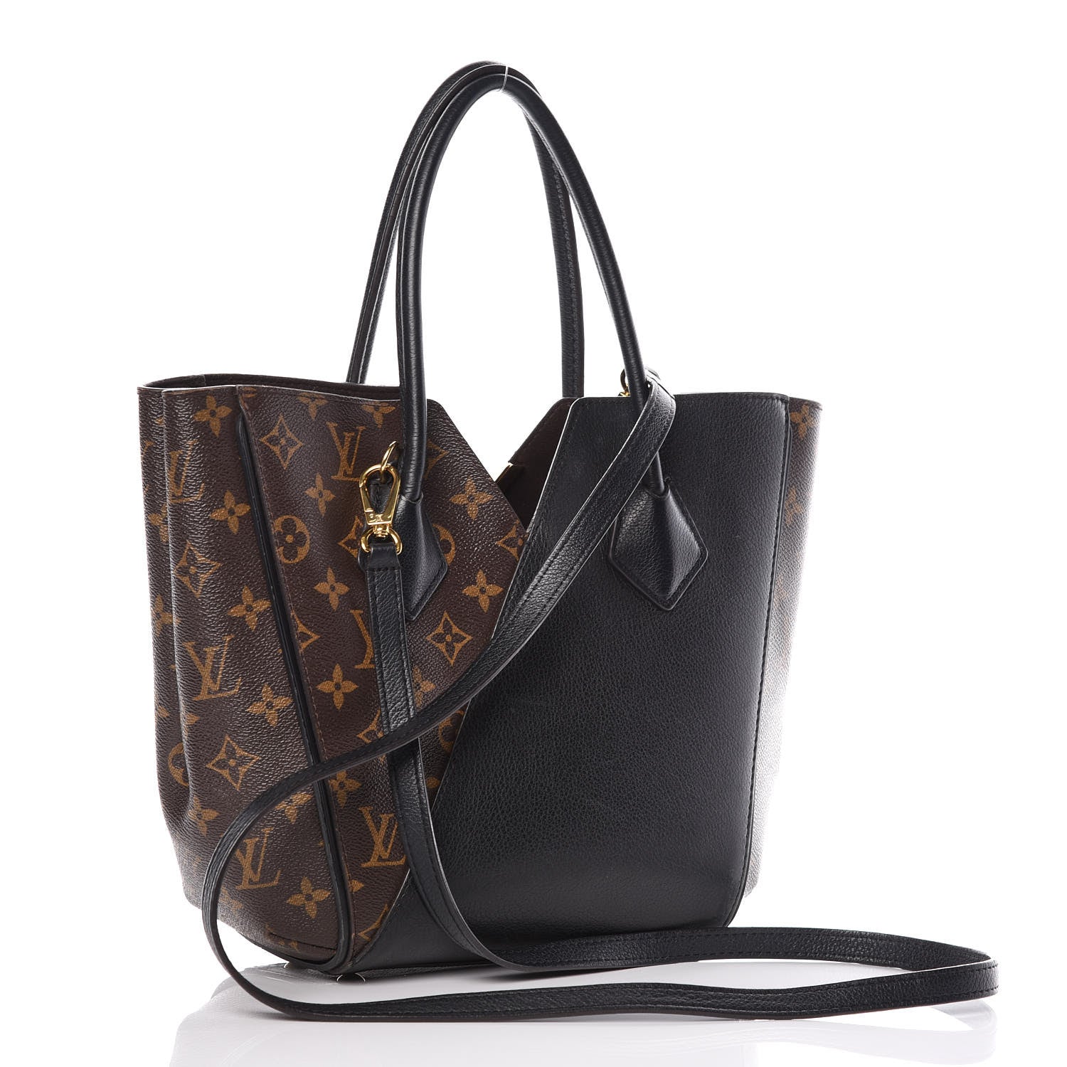 Louis Vuitton Calfskin Monogram Kimono Tote PM Black 3 of 20