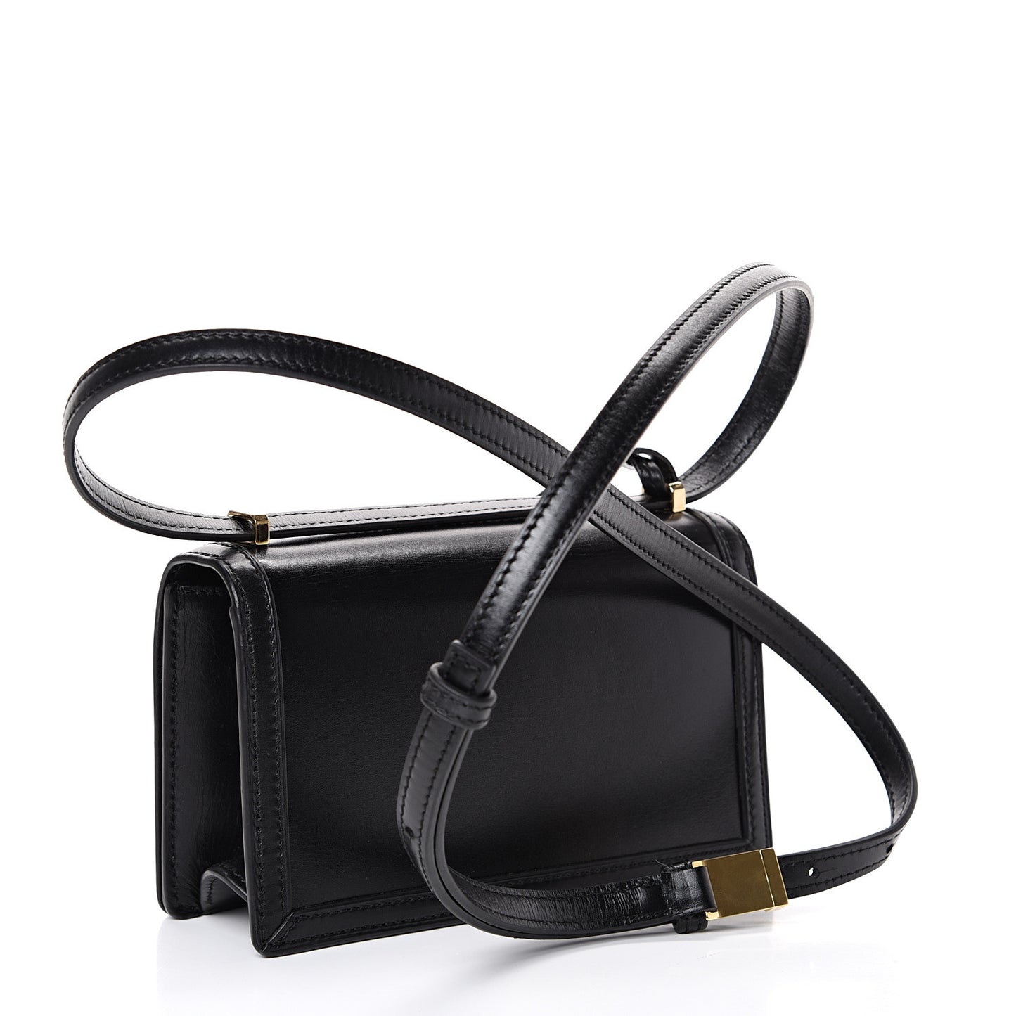 Calfskin Small Barcelona Shoulder Bag Black