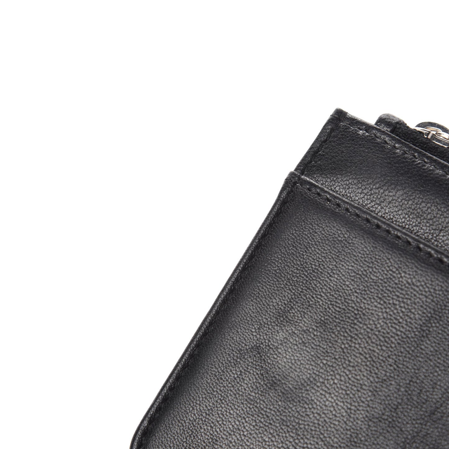 Sheepskin Quilted Mademoiselle Vintage Wallet On Chain WOC Black