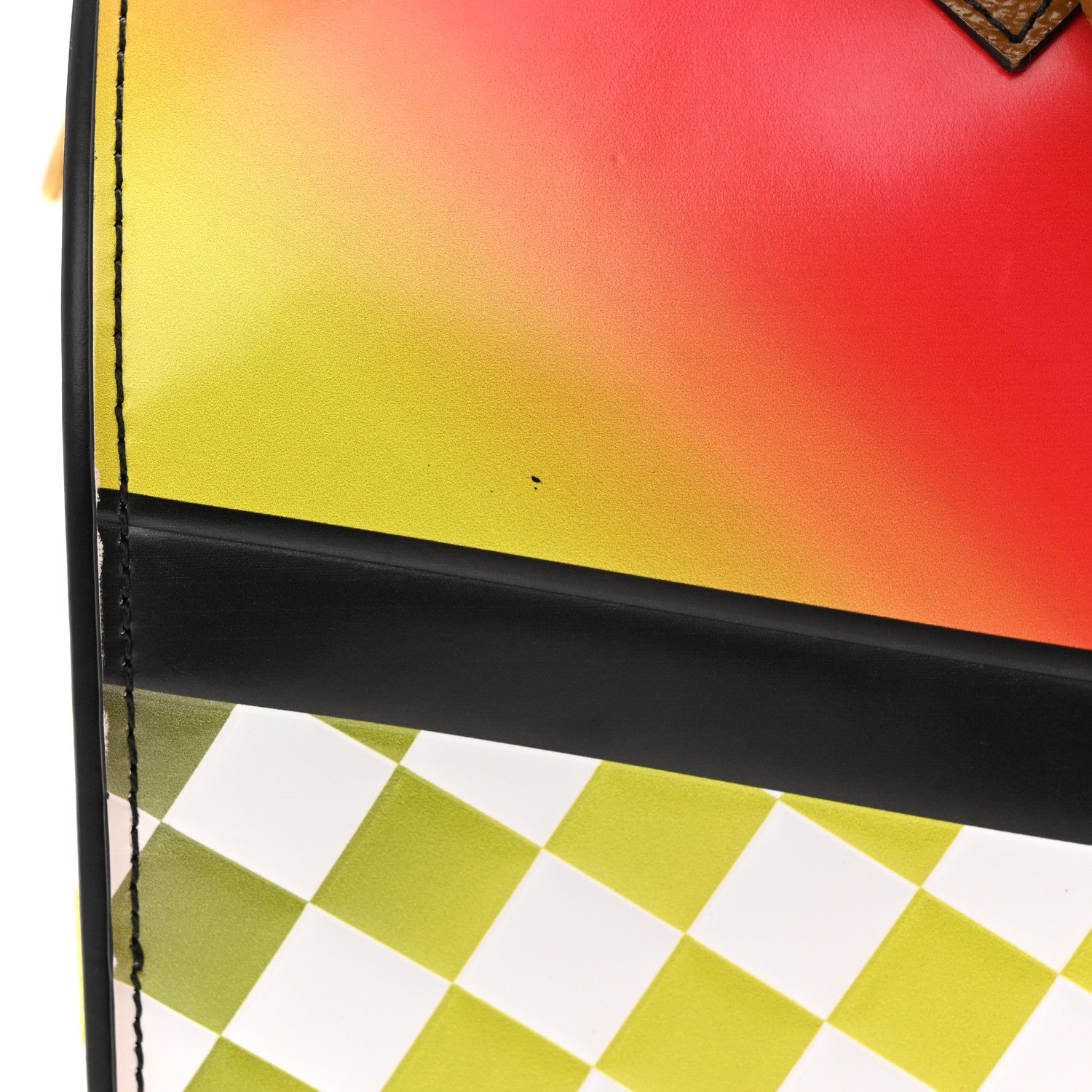 Louis Vuitton Epi Reverse Monogram Damier Race Speedy Bandouliere 30 Black Yellow 12 of 13