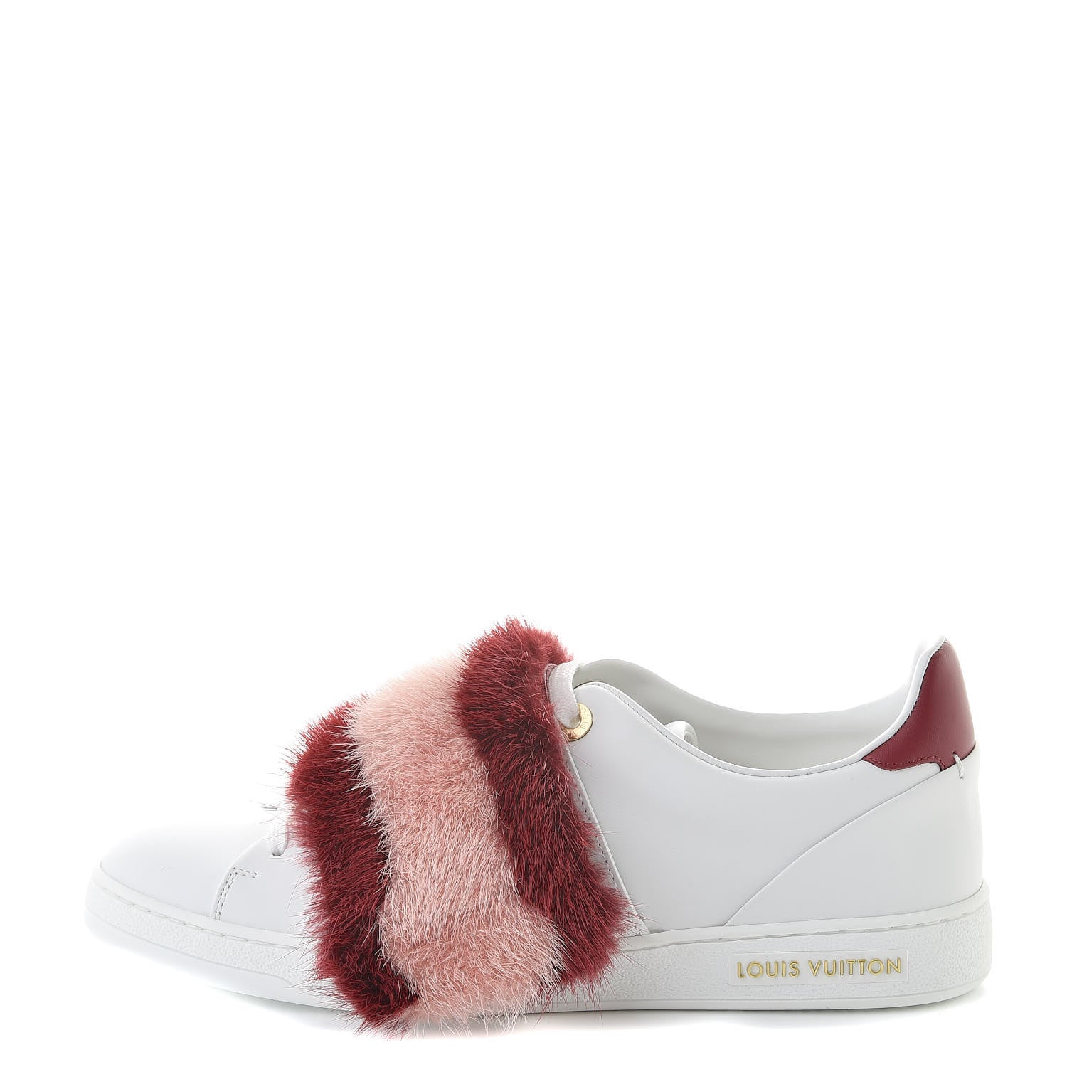 Louis Vuitton Calfskin Mink Fur Frontrow Sneakers 39 Bordeaux 1 of 8