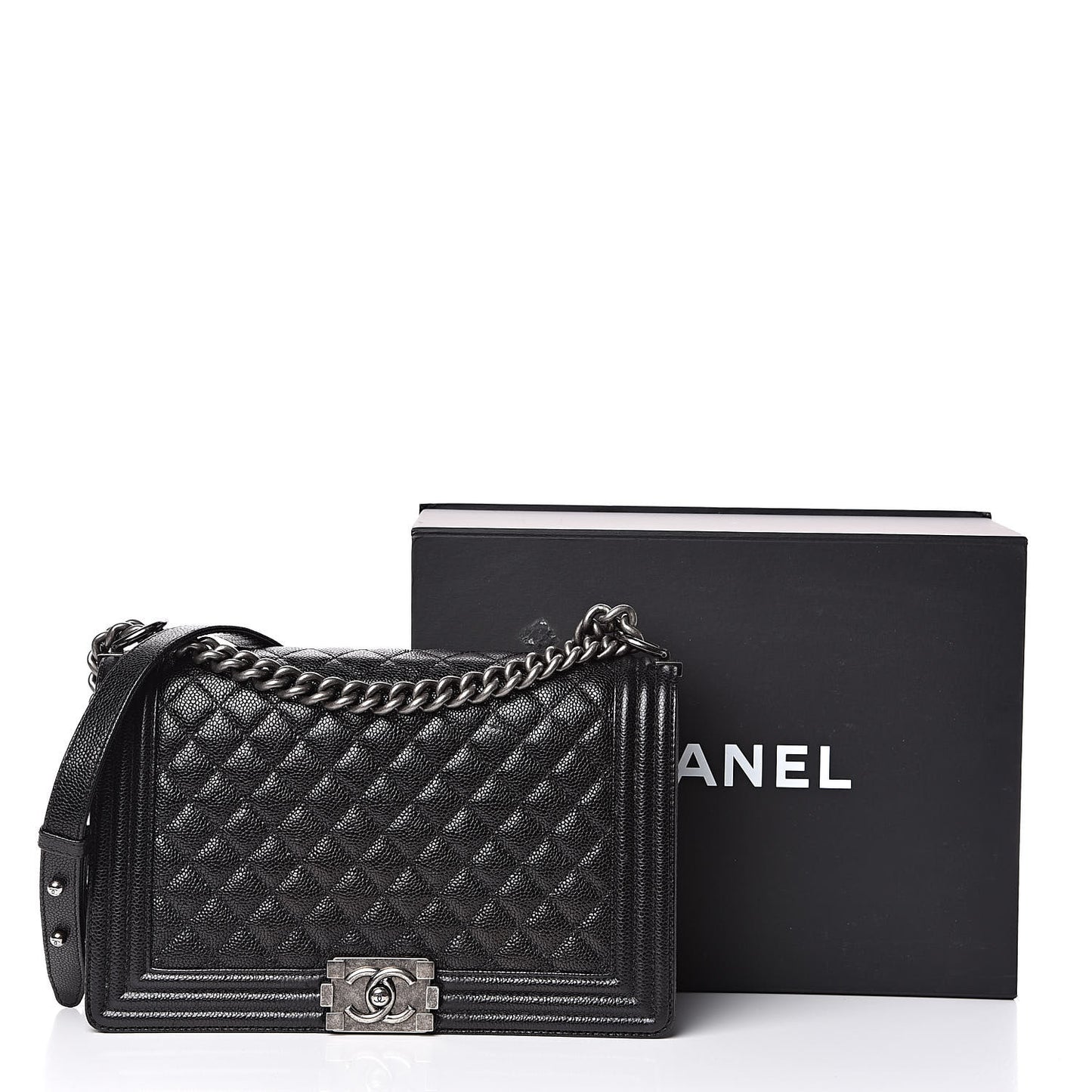 Caviar Quilted New Medium Boy Flap Black