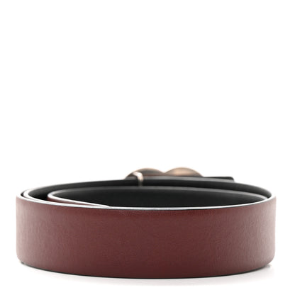 Chanel Calfskin CC Reversible Belt 80 32 Black Burgundy 3 of 8