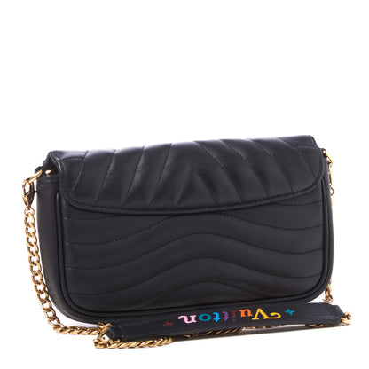 Louis Vuitton Calfskin New Wave Chain Pochette Black 3 of 16