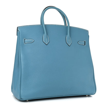 Hermes Togo HAC Birkin 40 Blue Jean 3 of 12