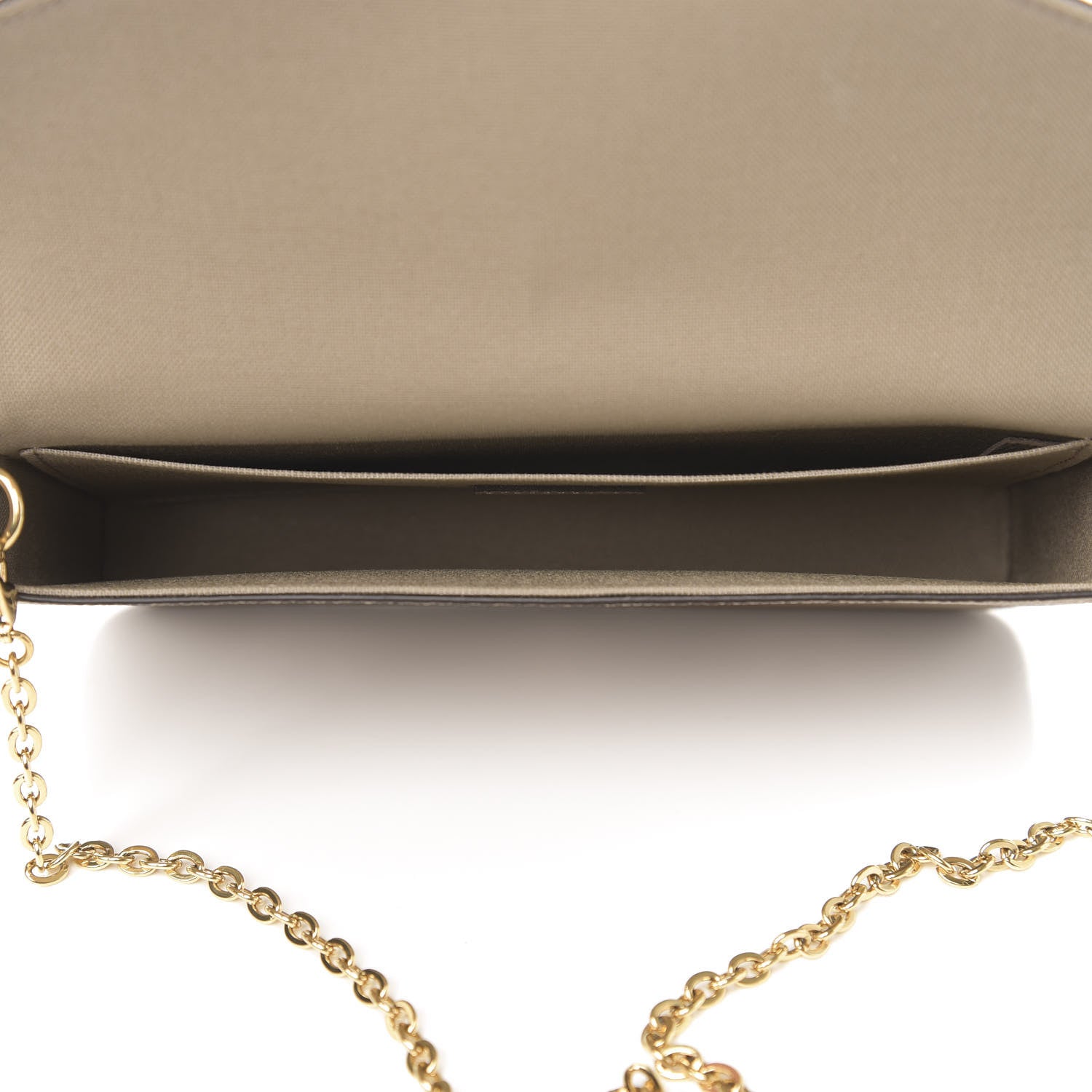 Louis Vuitton Empreinte Monogram Giant Felicie Pochette Tourterelle Creme 9 of 21