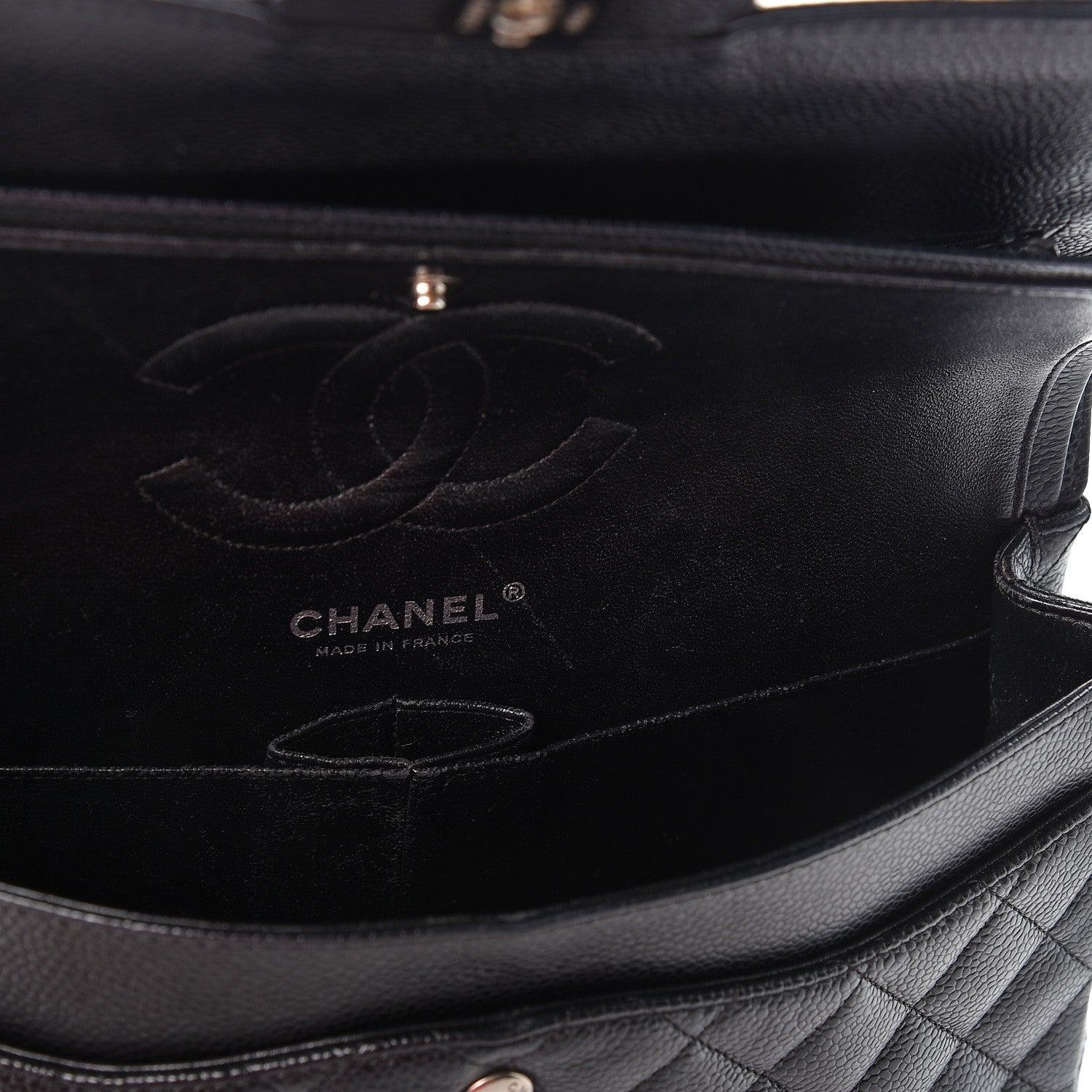Chanel Caviar Quilted Medium Double Flap Black 8 of 12