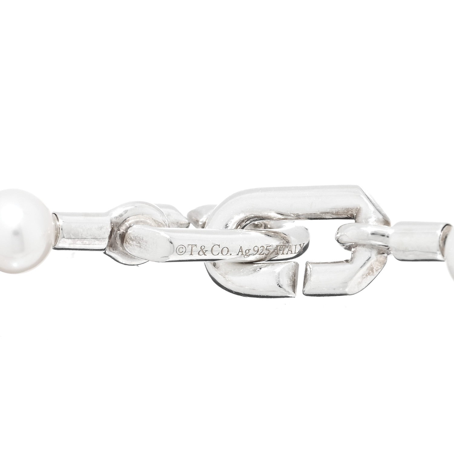Tiffany Sterling Silver Pearl 5-6mm HardWear Bracelet 3 of 3