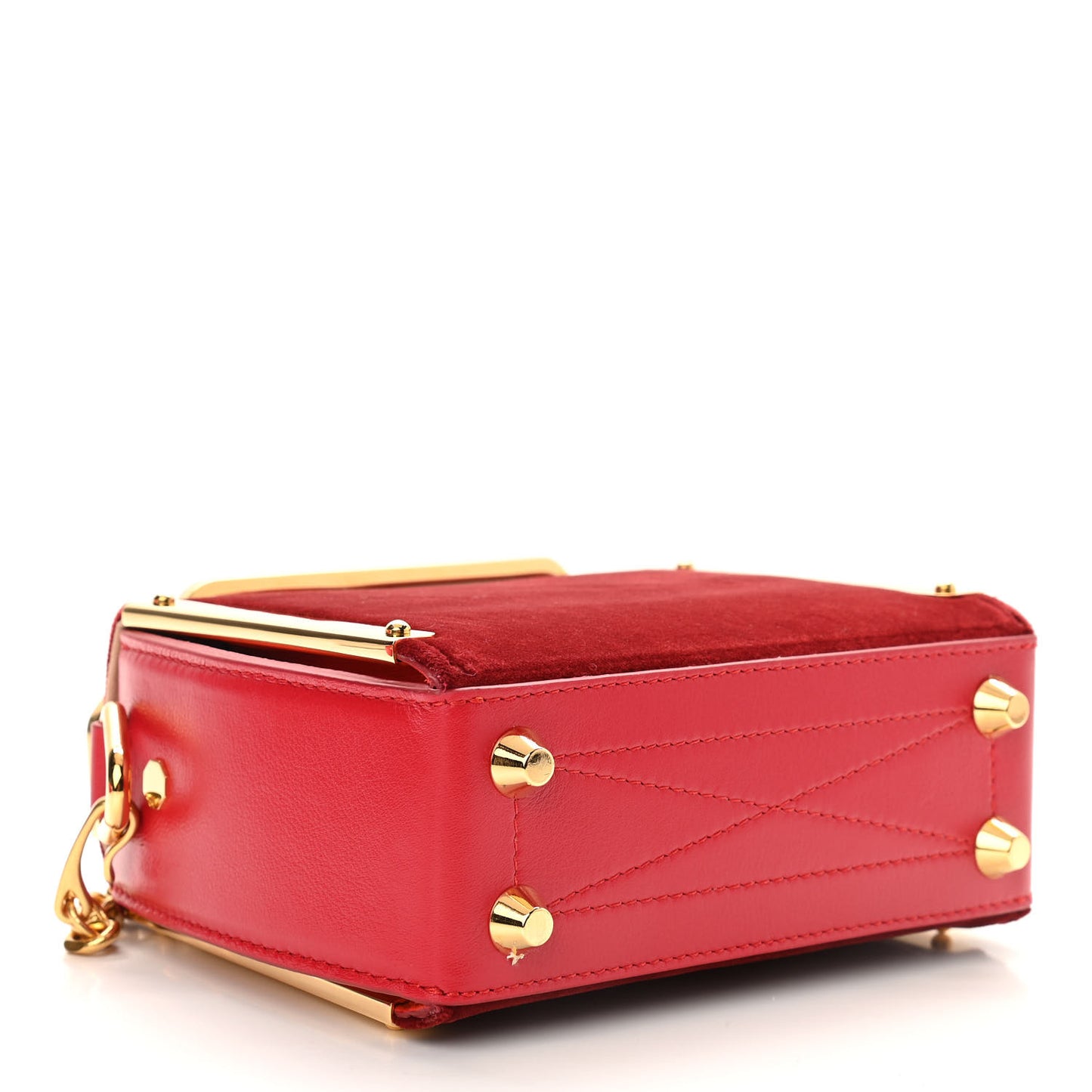 Velvet Box Shoulder Bag Red