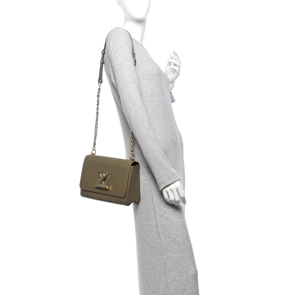 Epi Twist Shoulder Bag MM Smokey Brown