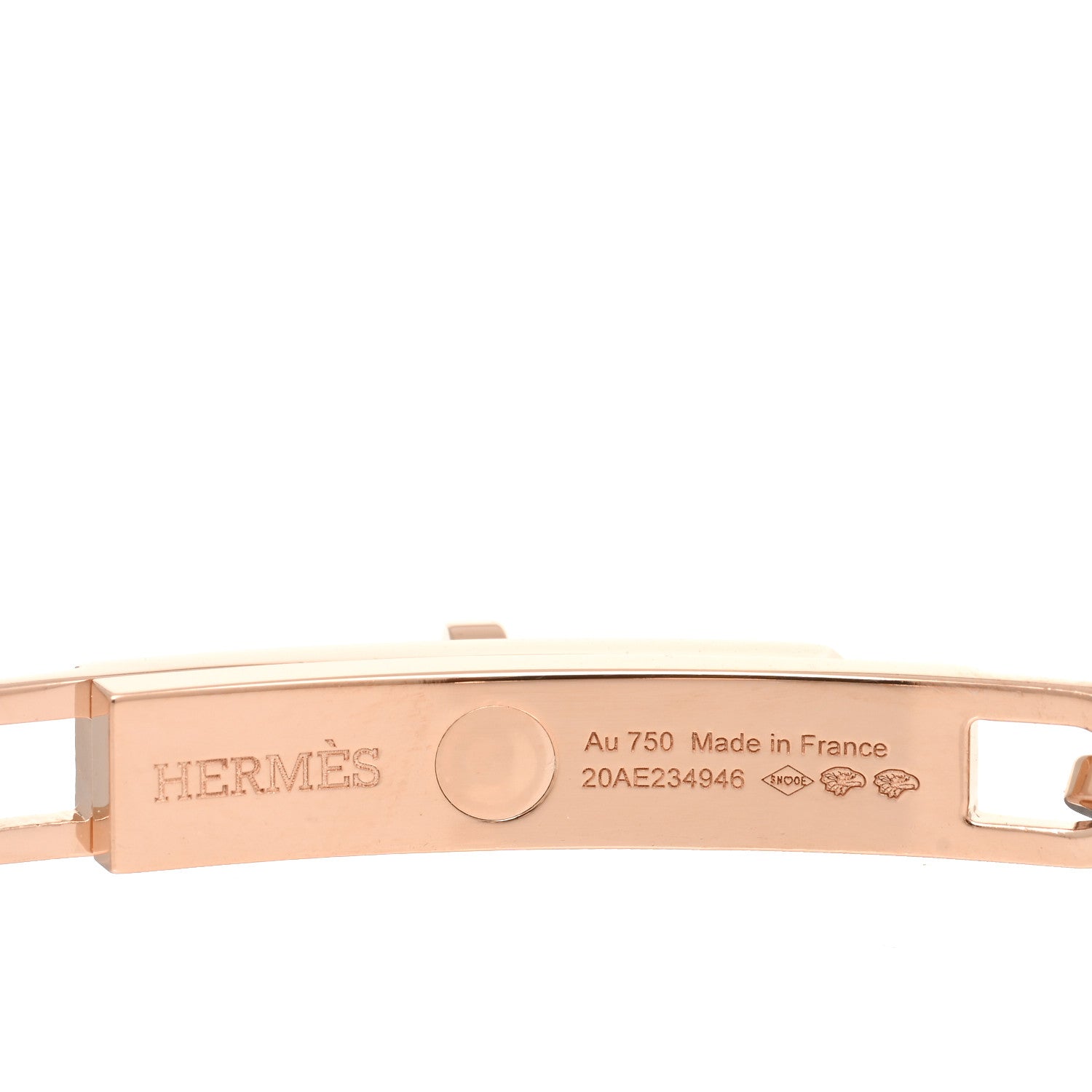 Hermes 18K Rose Gold Diamond Pave Kelly Chaine Choker Necklace 4 of 5