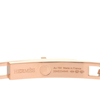 Hermes 18K Rose Gold Diamond Pave Kelly Chaine Choker Necklace 4 of 5