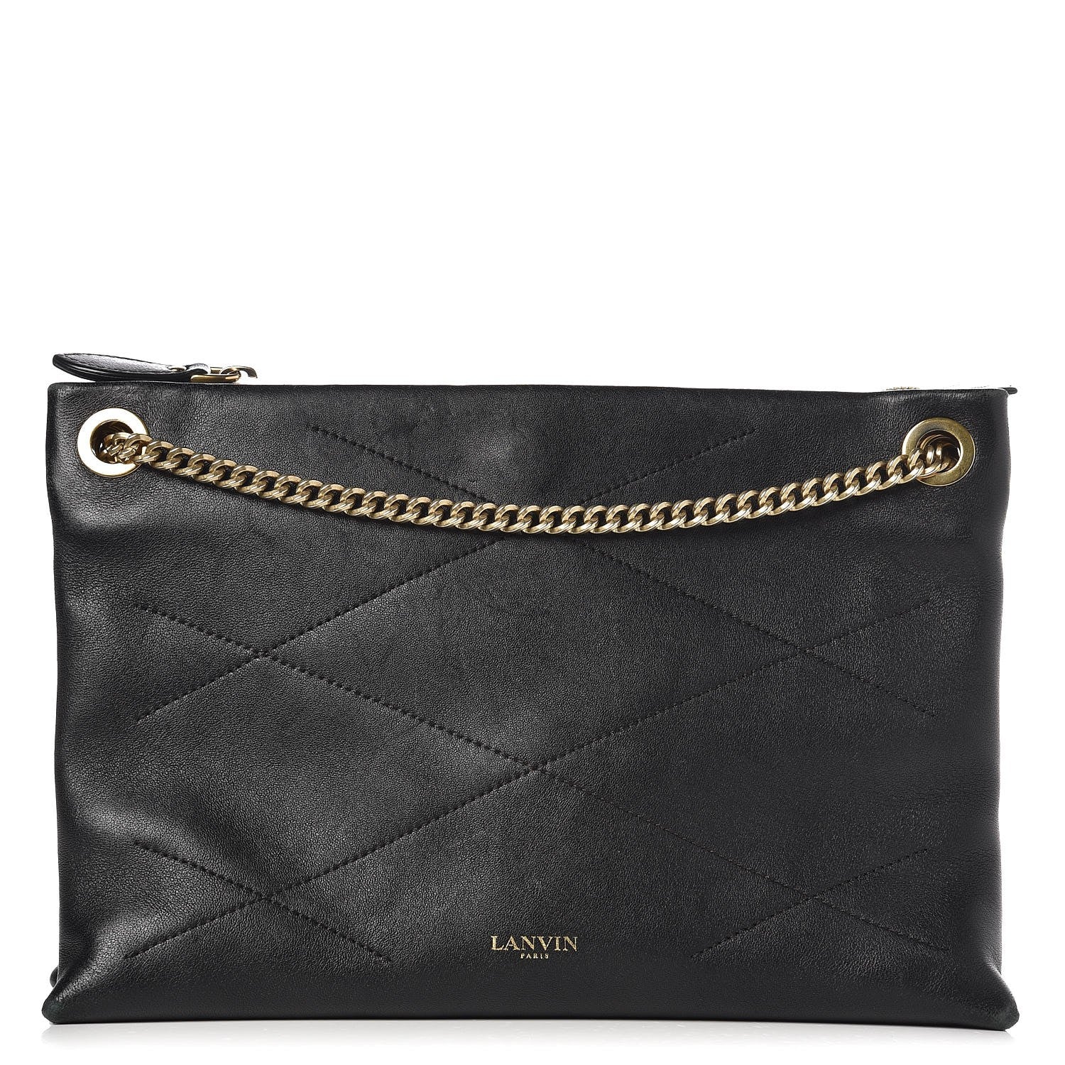 Lanvin Lambskin Quilted Small Sugar Shoulder Bag Black 1 of 19