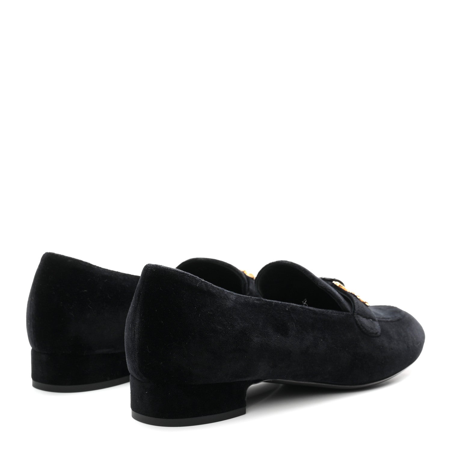 Chanel Velvet Moccasin Loafers 40 Black 5 of 9