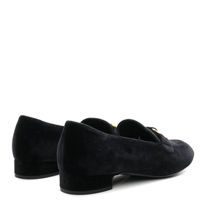 Chanel Velvet Moccasin Loafers 40 Black 5 of 9
