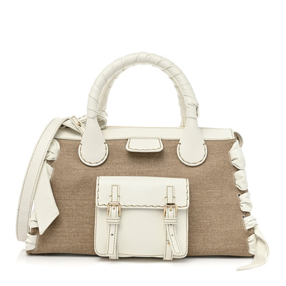 Chloe Calfskin Linen Medium Edith White 1 of 12