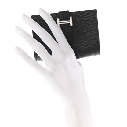 Hermes Epsom Mini Bearn Wallet Black 2 of 7