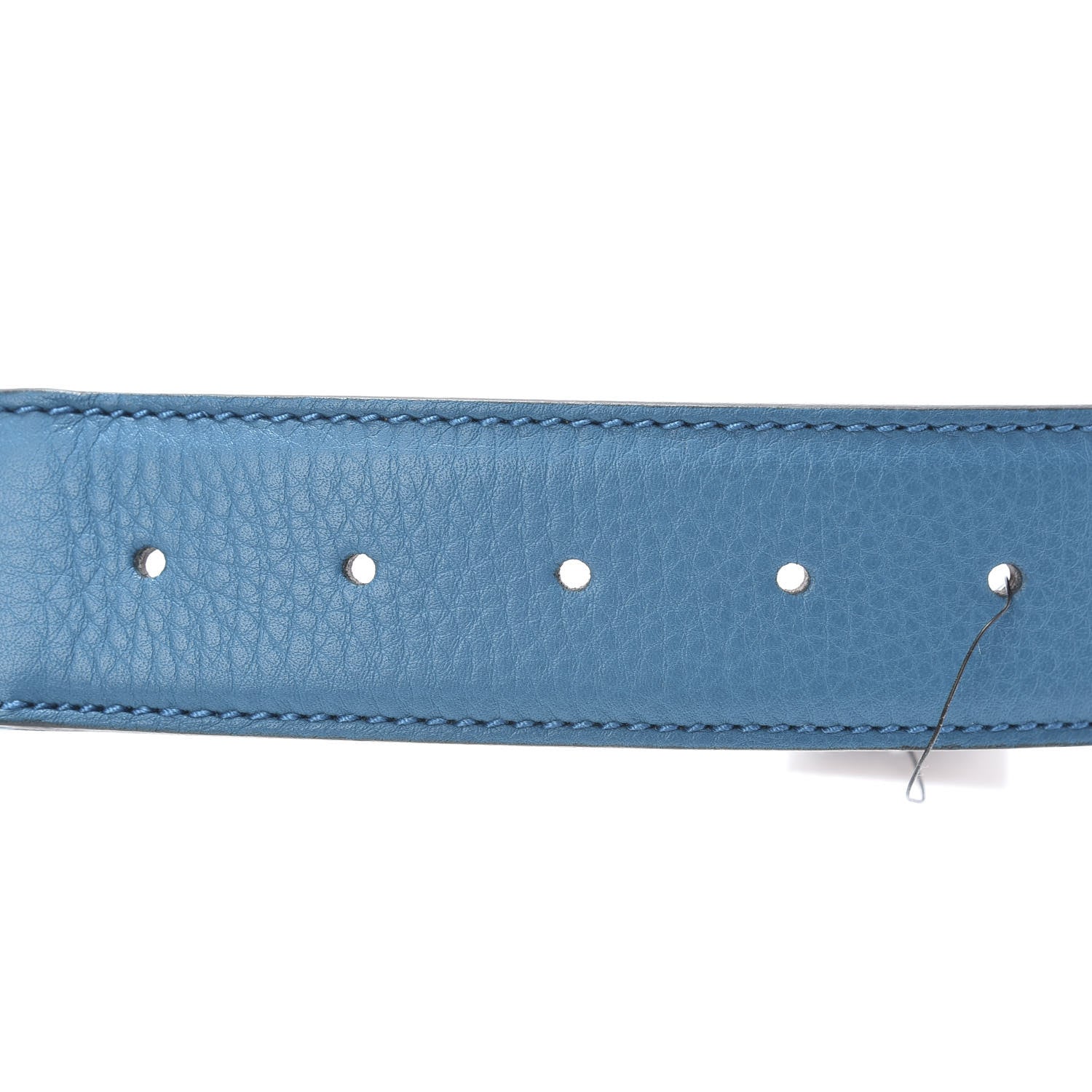 Gucci Calfskin Web Interlocking G Belt 95 38 Light Blue 4 of 5
