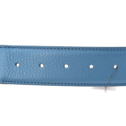 Gucci Calfskin Web Interlocking G Belt 95 38 Light Blue 4 of 5