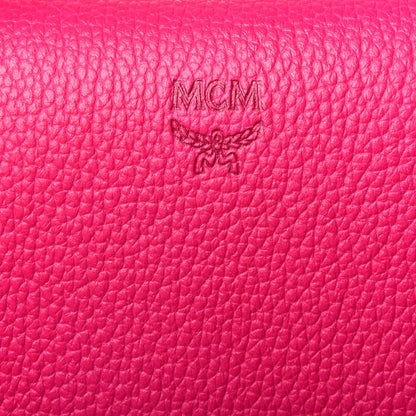 MCM Grained Calfskin Medium Milla Tote Beetroot Pink 8 of 10