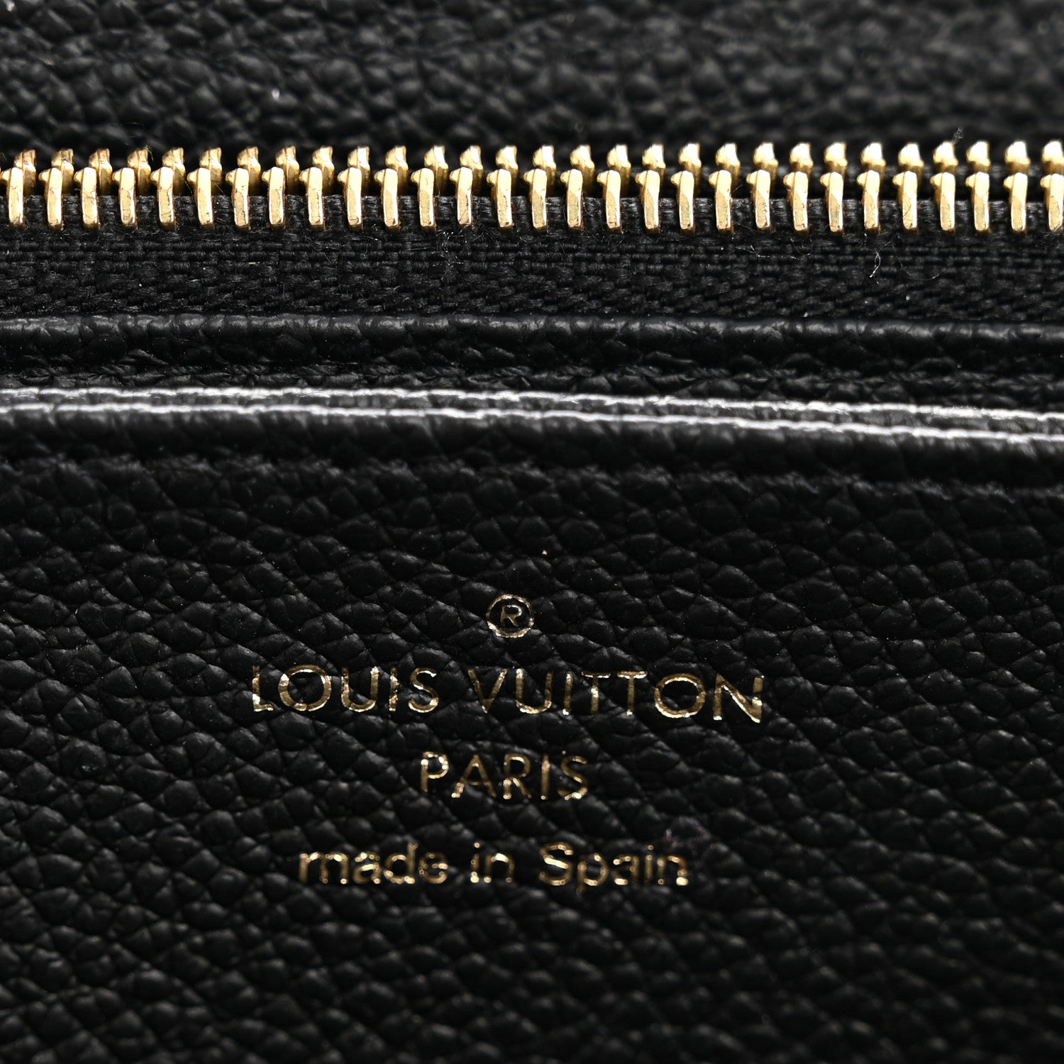 Louis Vuitton Empreinte Monogram Giant Zippy Wallet Black Beige 6 of 9