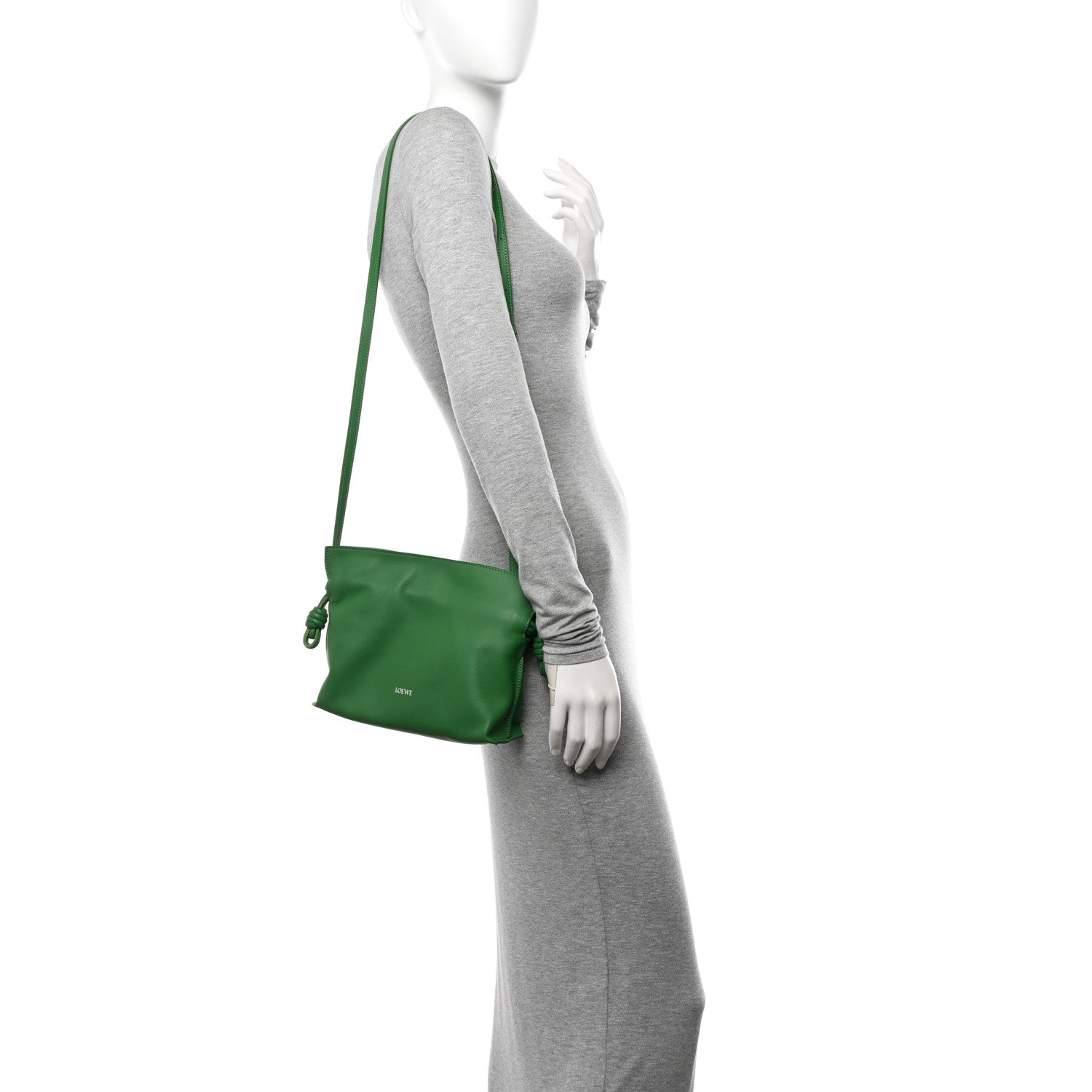 Loewe x SUNA FUJITA Nappa Bunny Mini Flamenco Knot Clutch Tropical Green 2 of 10