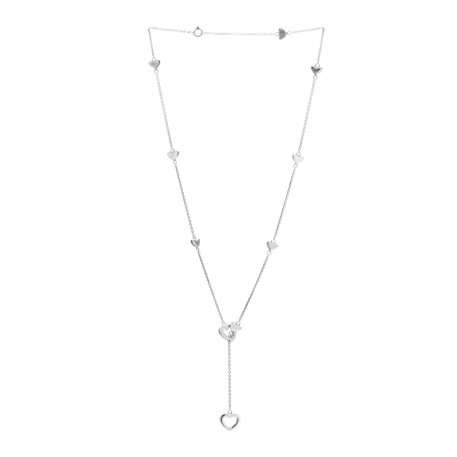 Tiffany Sterling Silver Heart Lariat Necklace 3 of 5