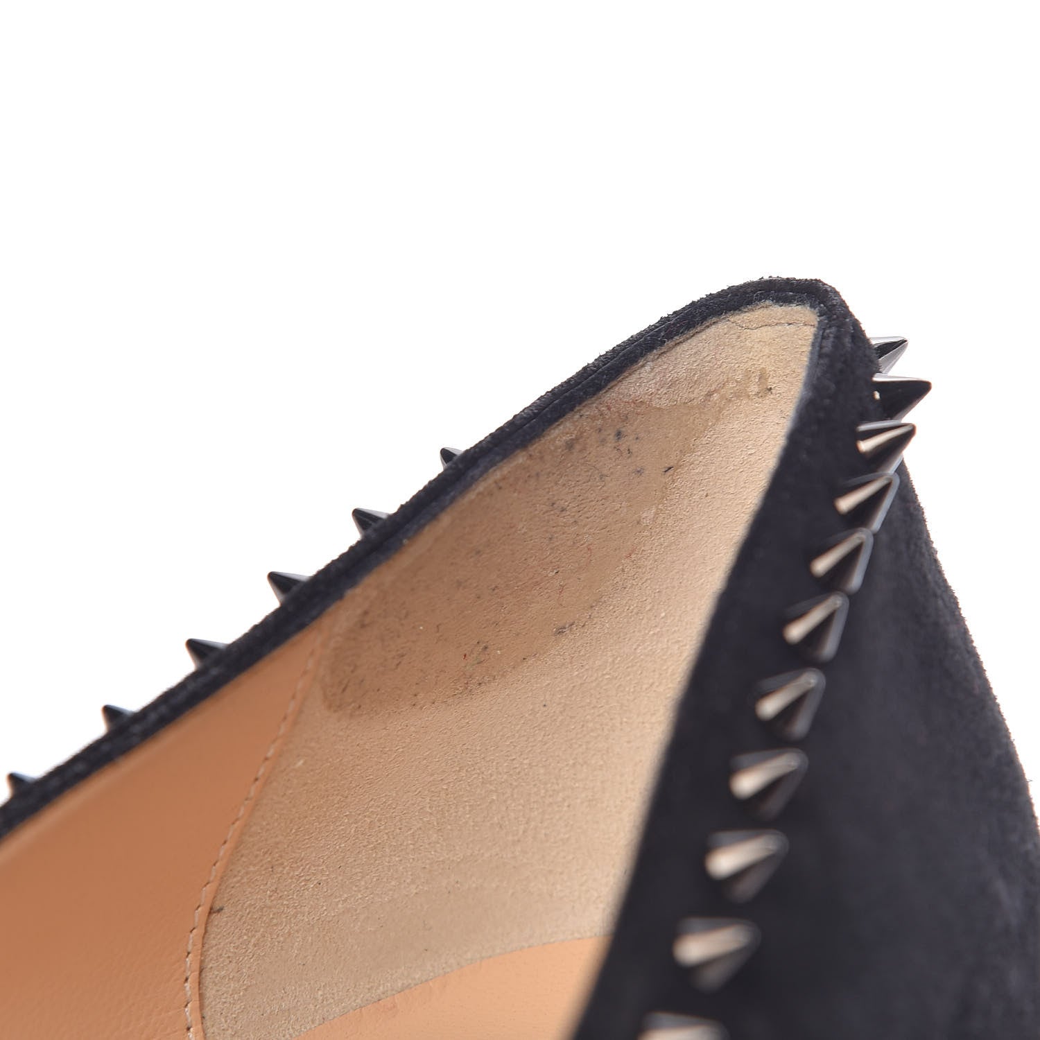 Christian Louboutin Veau Velours Anjalina 85 Pumps 40.5 Black Gun 11 of 14