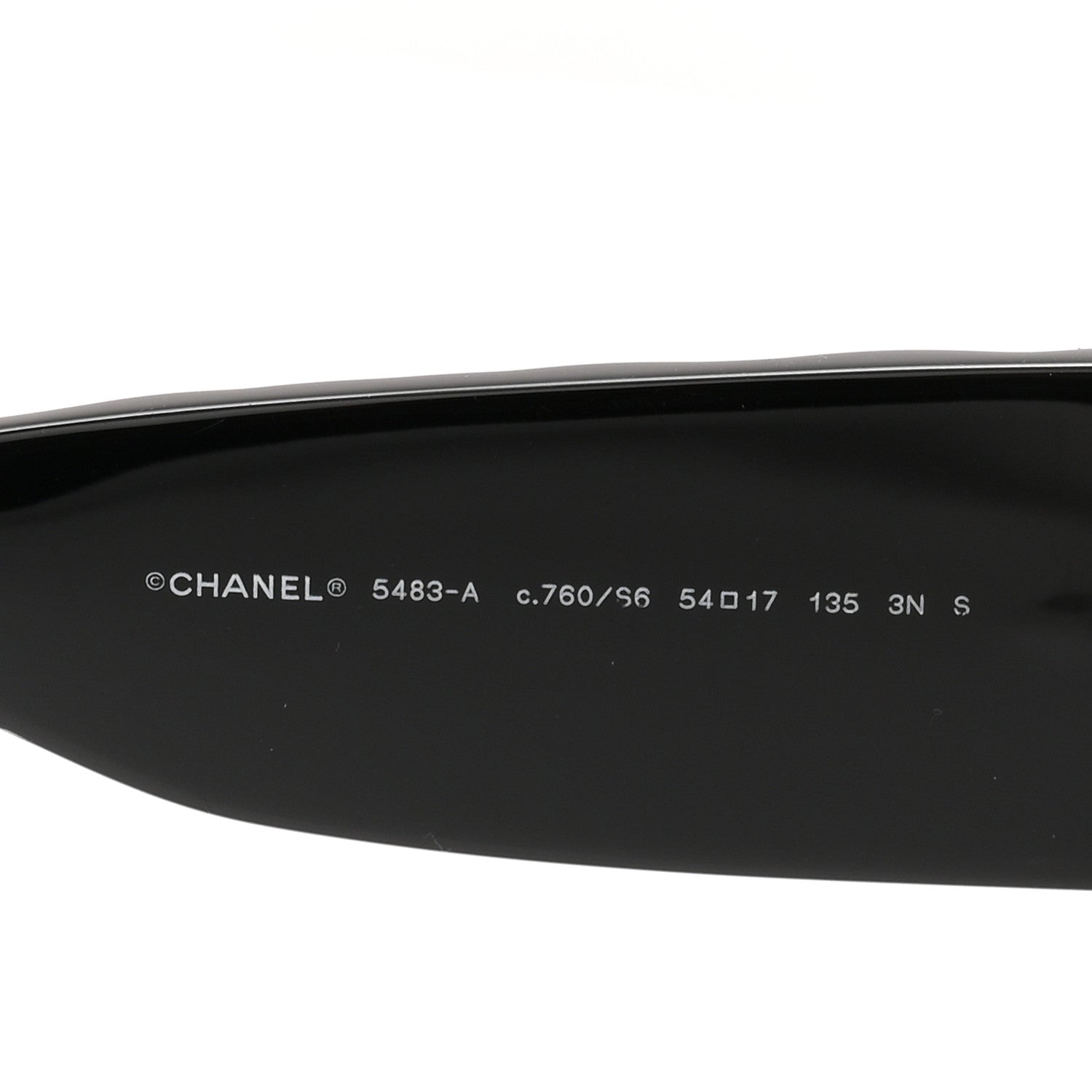 Chanel Acetate Quilted CC Rectangle Sunglasses 5483-A Black 6 of 8