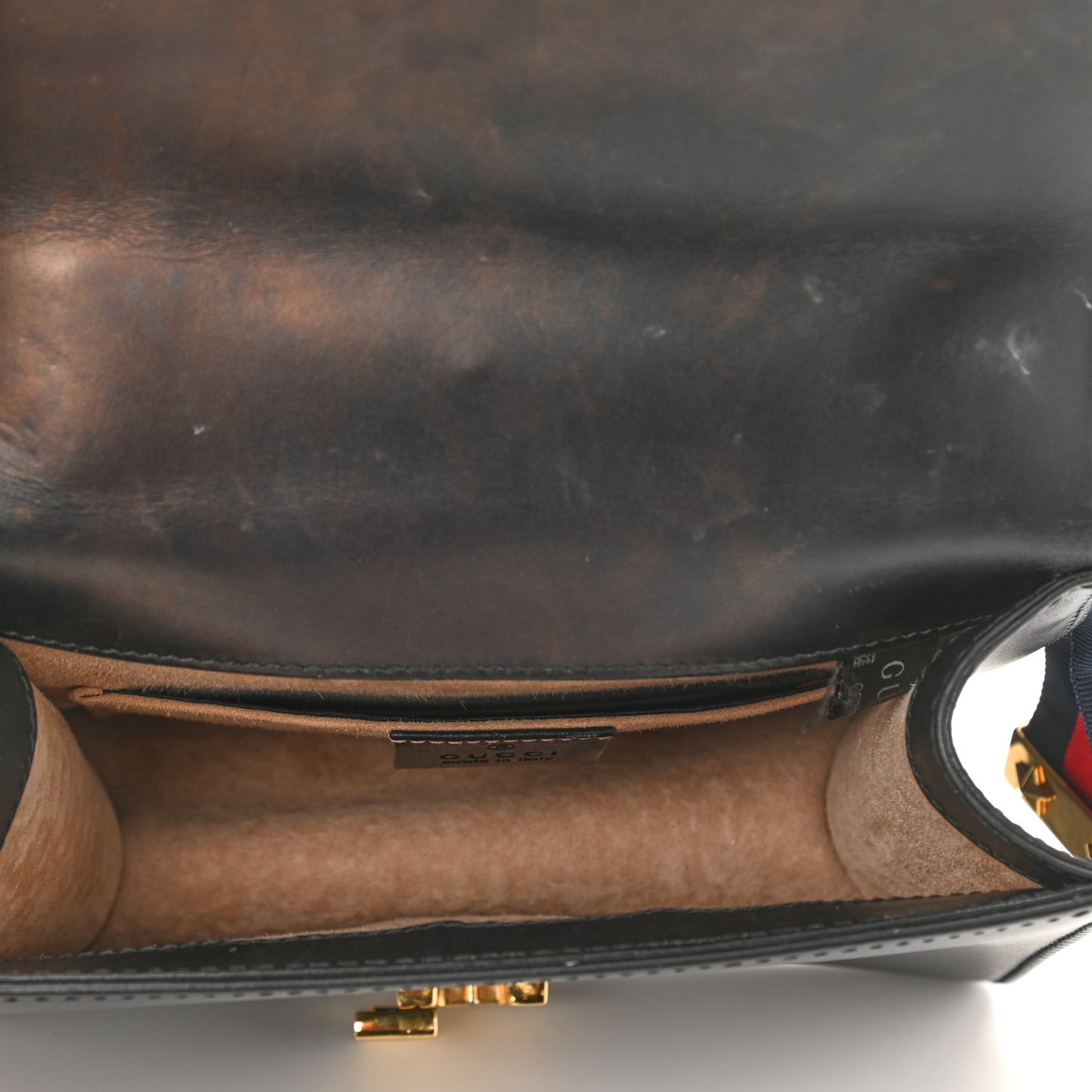 Calfskin Mini Sylvie Chain Shoulder Bag Black