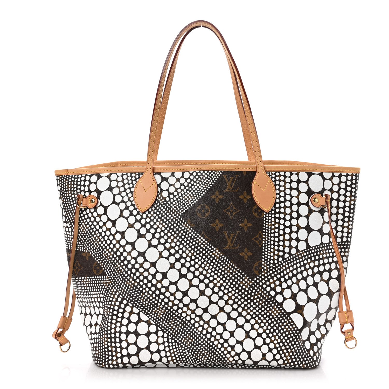 Louis Vuitton Monogram Kusama Waves Neverfull MM White 1 of 10