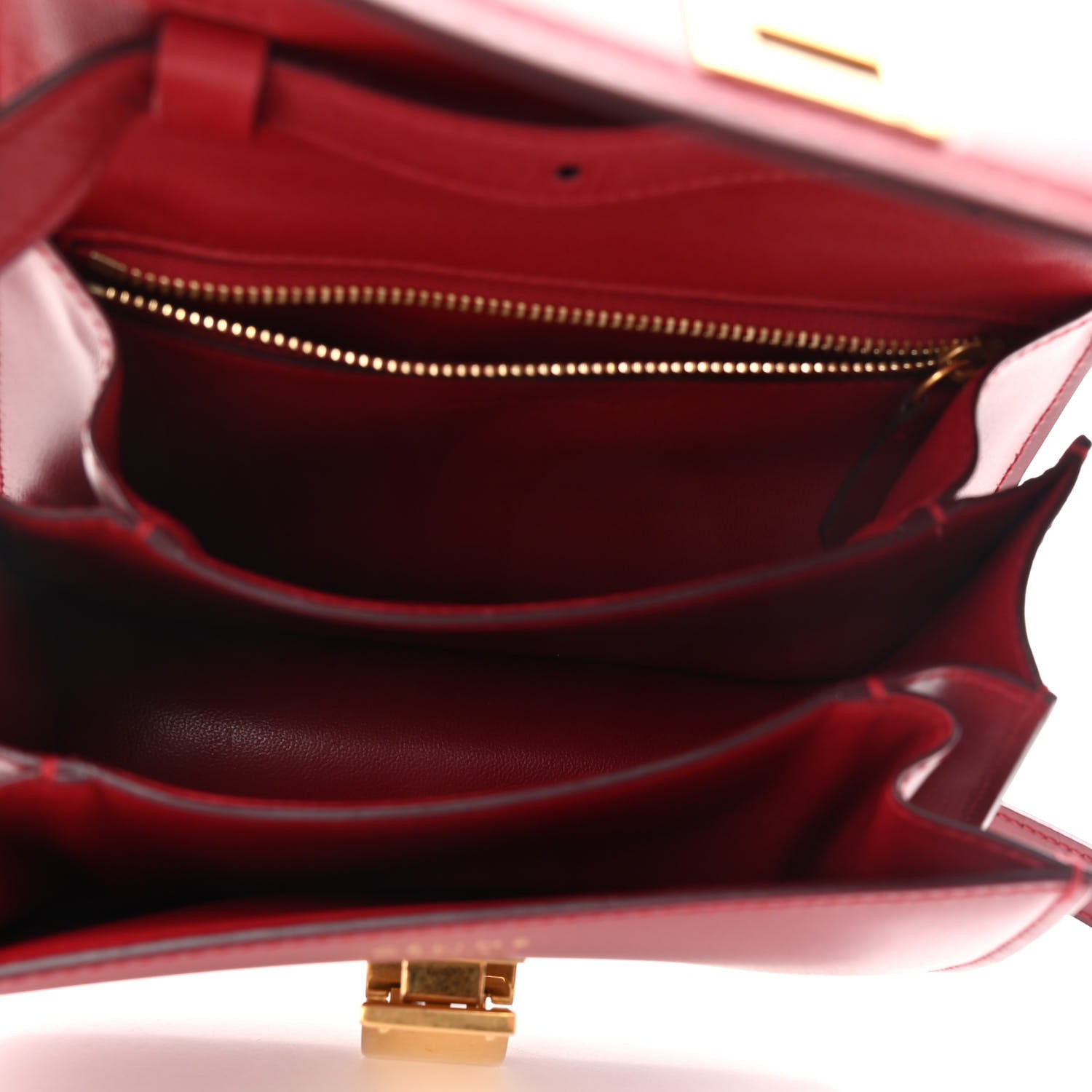 Celine Smooth Calfskin Small Classic Box Flap Bag Red 5 of 10